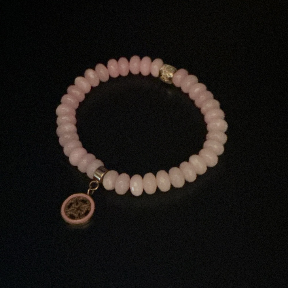 Rustic Cuff Pink Beaded Bracelet - image 2